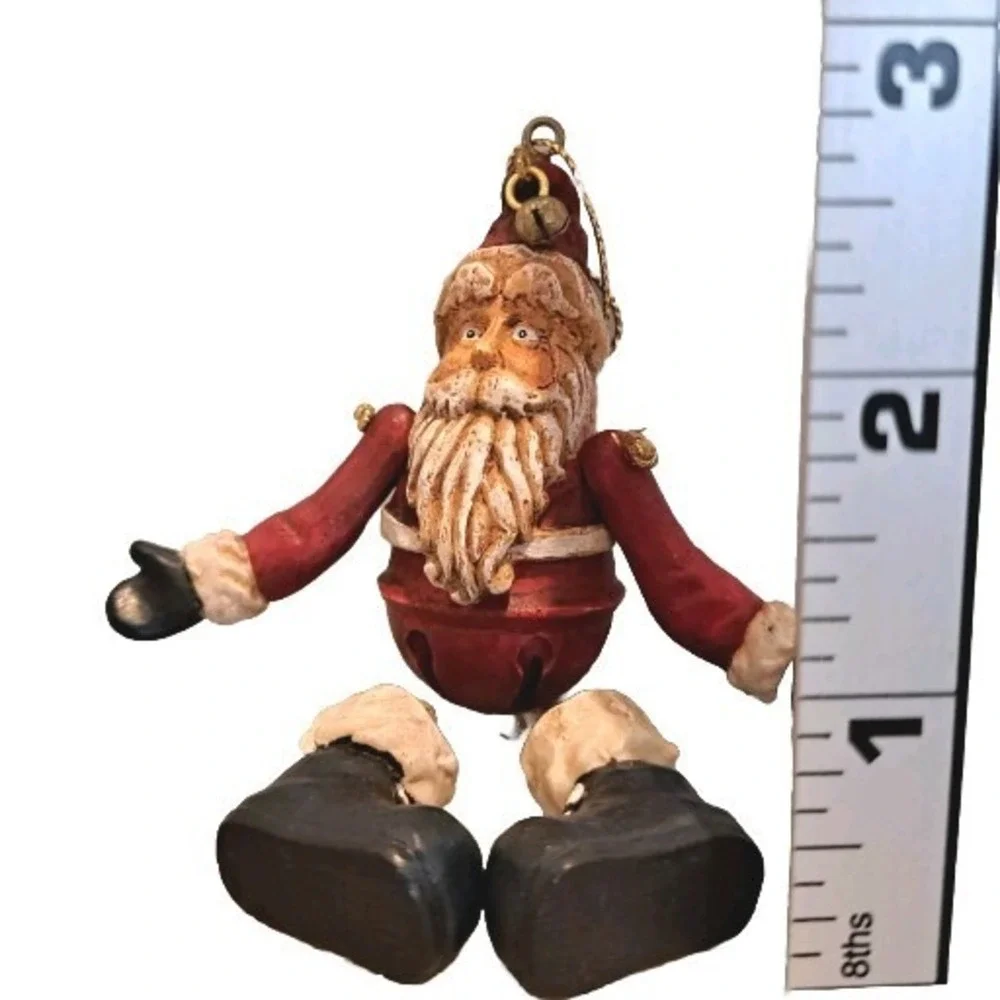 Jointed Santa Christmas Ornament Moveable Limbs Painted Christmas In July‎